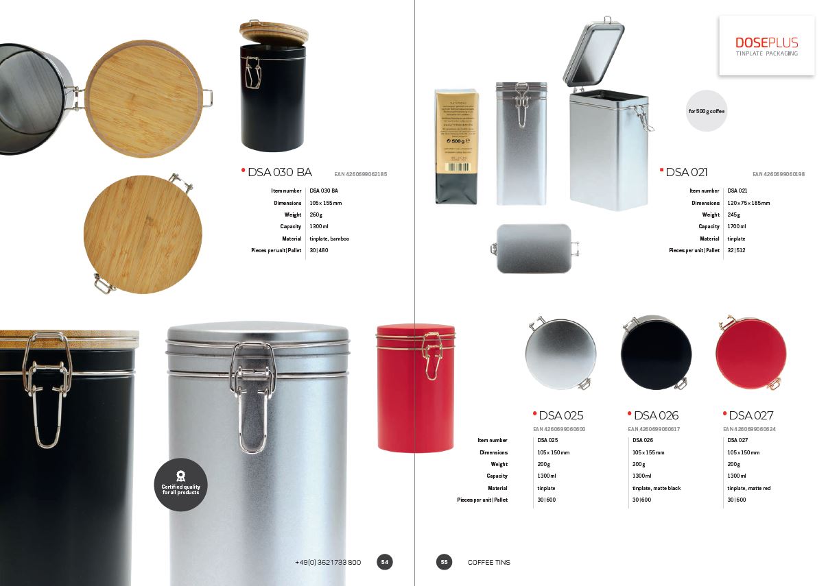 Gesamtkatalog Blechdosen