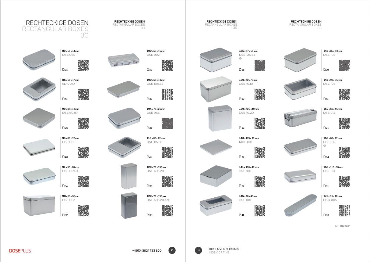 Gesamtkatalog Blechdosen