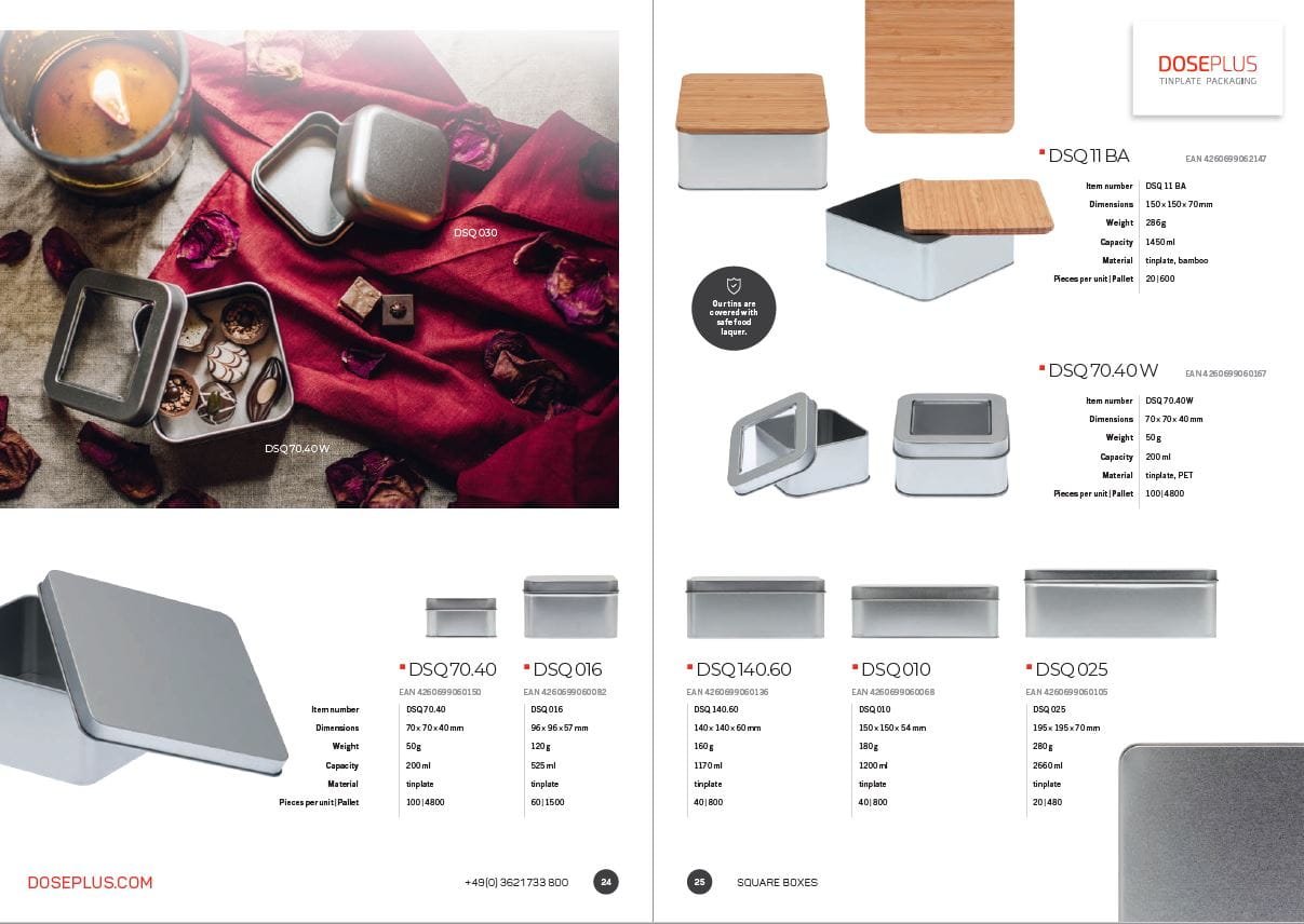 Gesamtkatalog Blechdosen