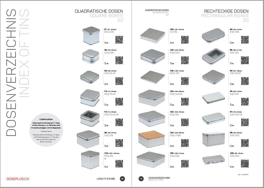 Gesamtkatalog Blechdosen