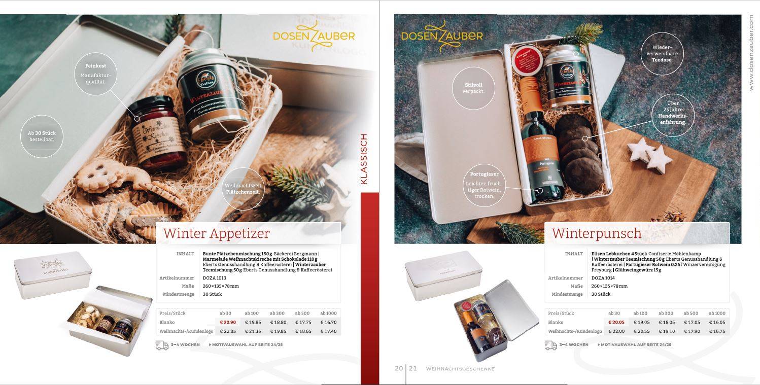 Dosenzauber "Weihnachtsedition" Katalog
