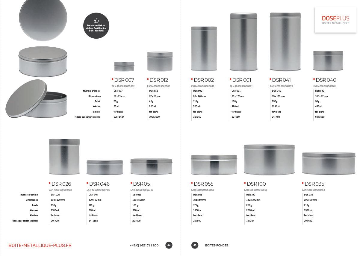 Gesamtkatalog Blechdosen