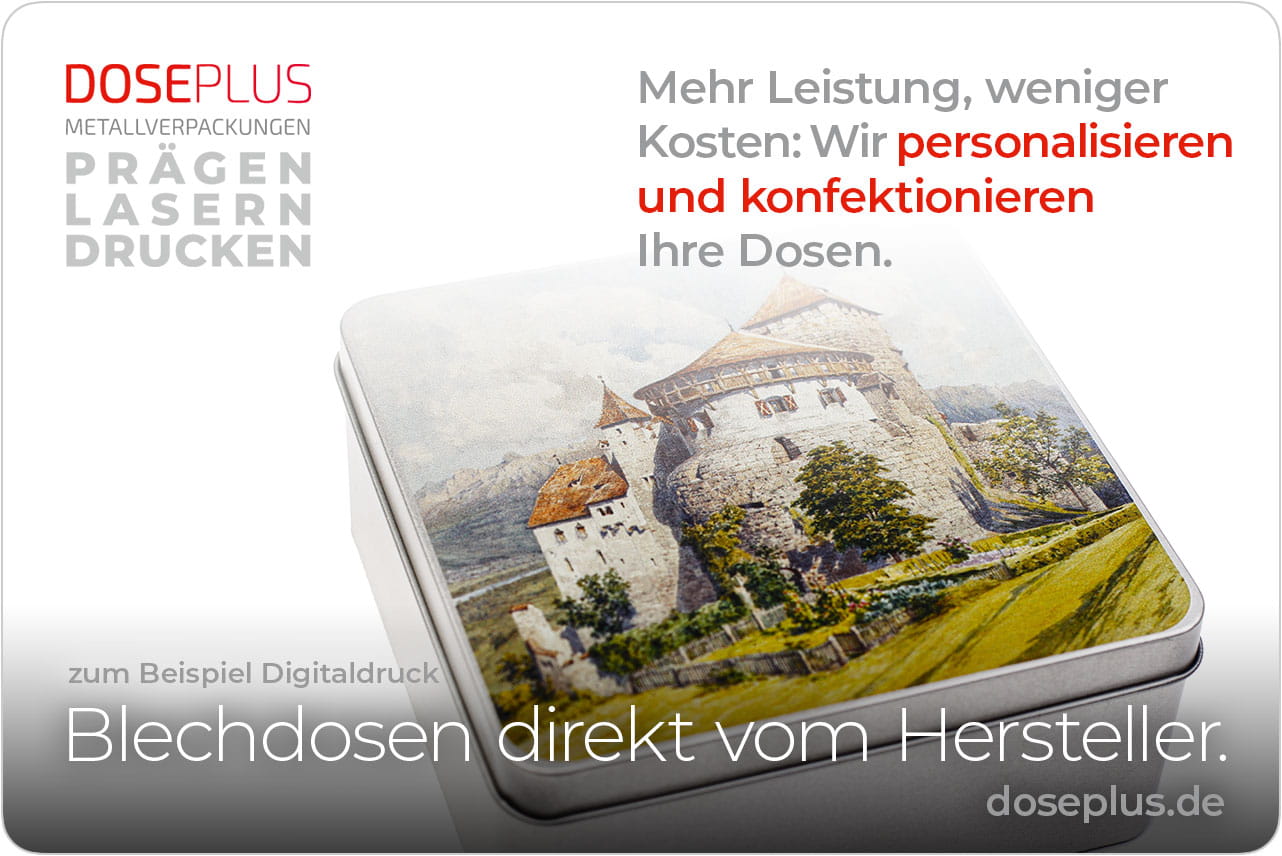 Eckige Blechdose mit Stülpdeckel - A5 Format