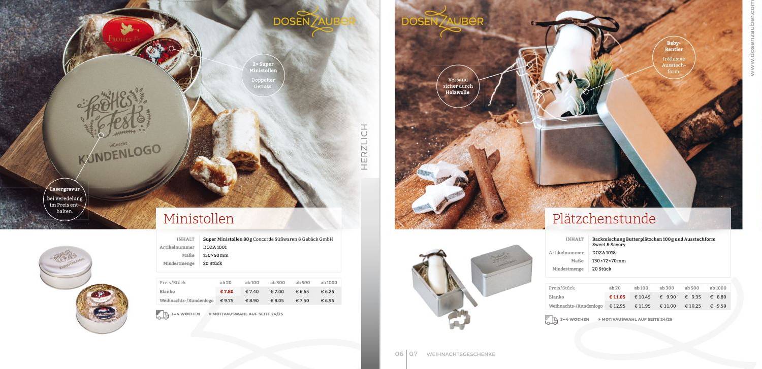 Dosenzauber "Weihnachtsedition" Katalog