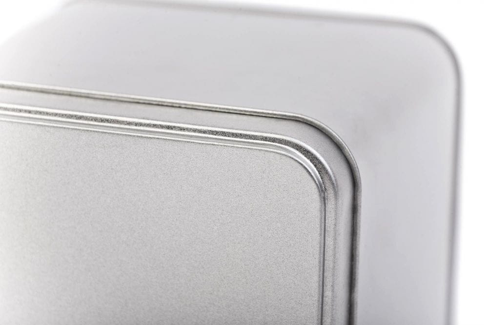 Würfeldose aus Weißblech