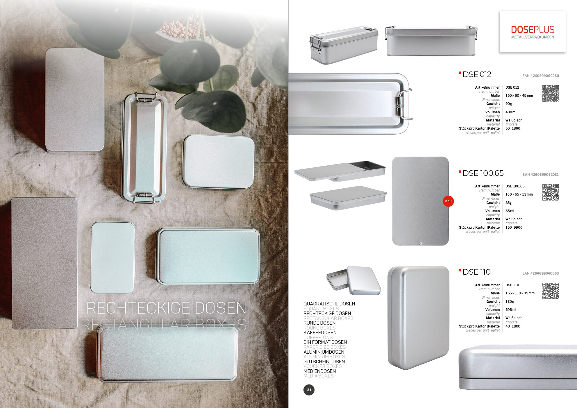 Gesamtkatalog Blechdosen