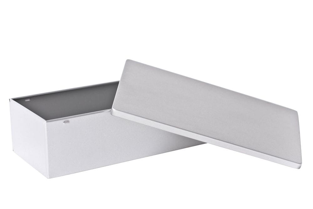 Silbermatte Geschenkverpackung aus Metall